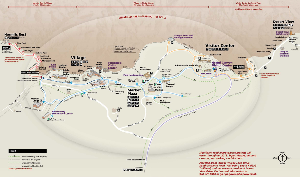 Grand Canyon map