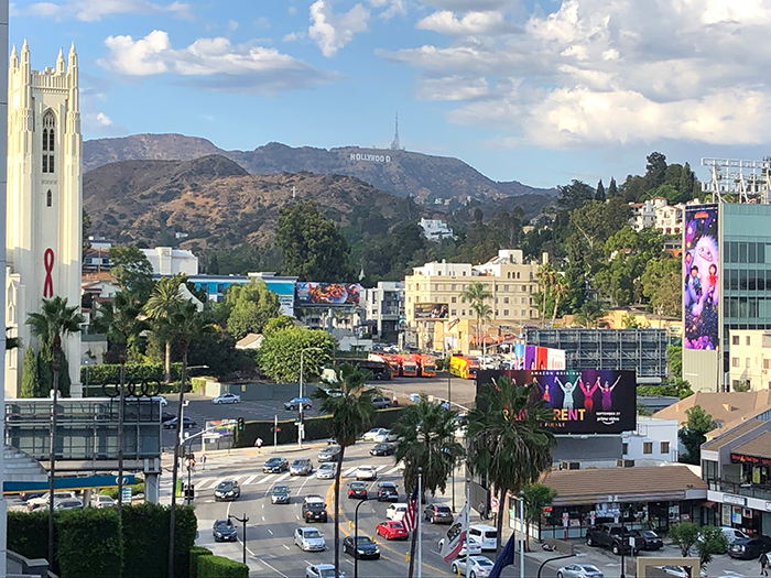 Hollywood Sign vanaf de Hollywood Boulevard